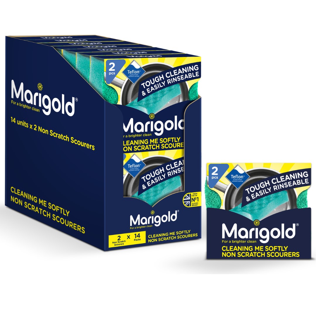 Marigold Cleaning Me Softly Non Scratch Scourers Bundle of 12 packs of 2 Non-Scratch Scourers